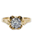 Anillo Circón Oro amarillo de 14 quilates Vintage vrc023y